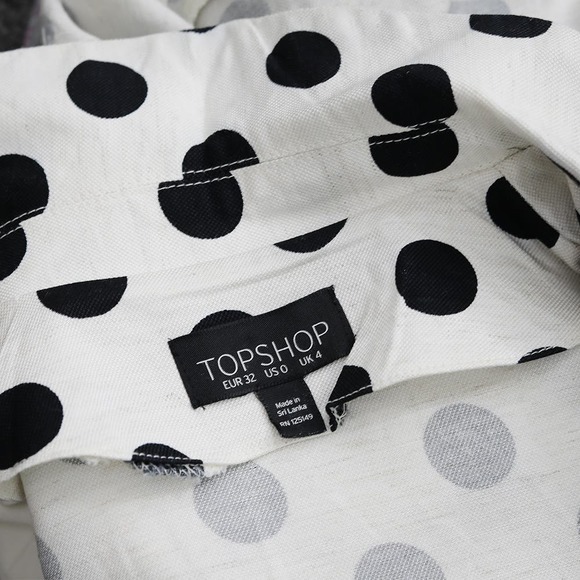 Trendy Topshop Black & White Polka Dot Romper - Picture 4 of 6